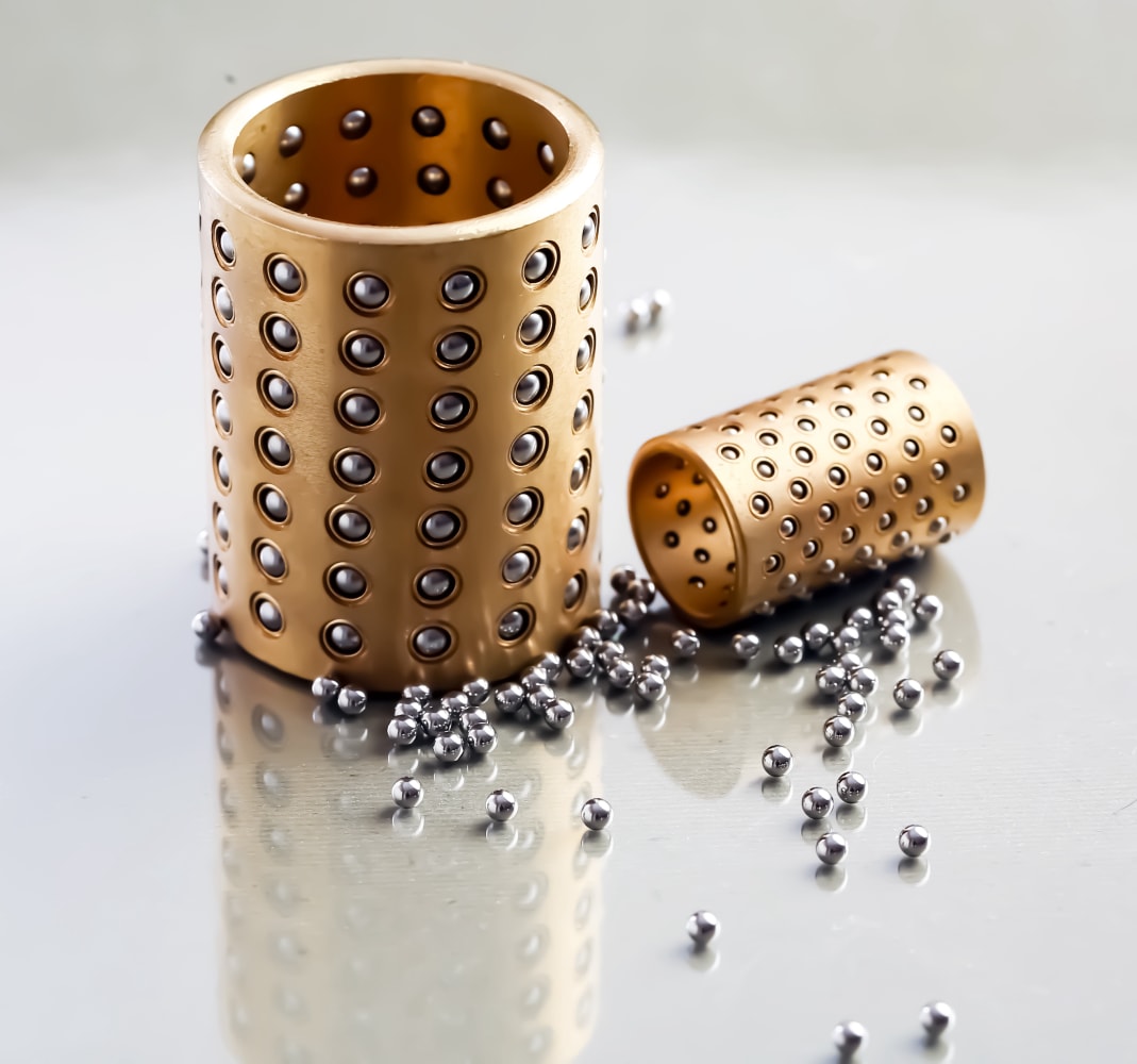 Real shot of steel balls 13